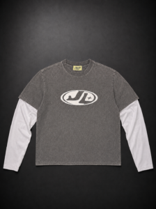 Just Luxury Ash Grey Double Vision Tee