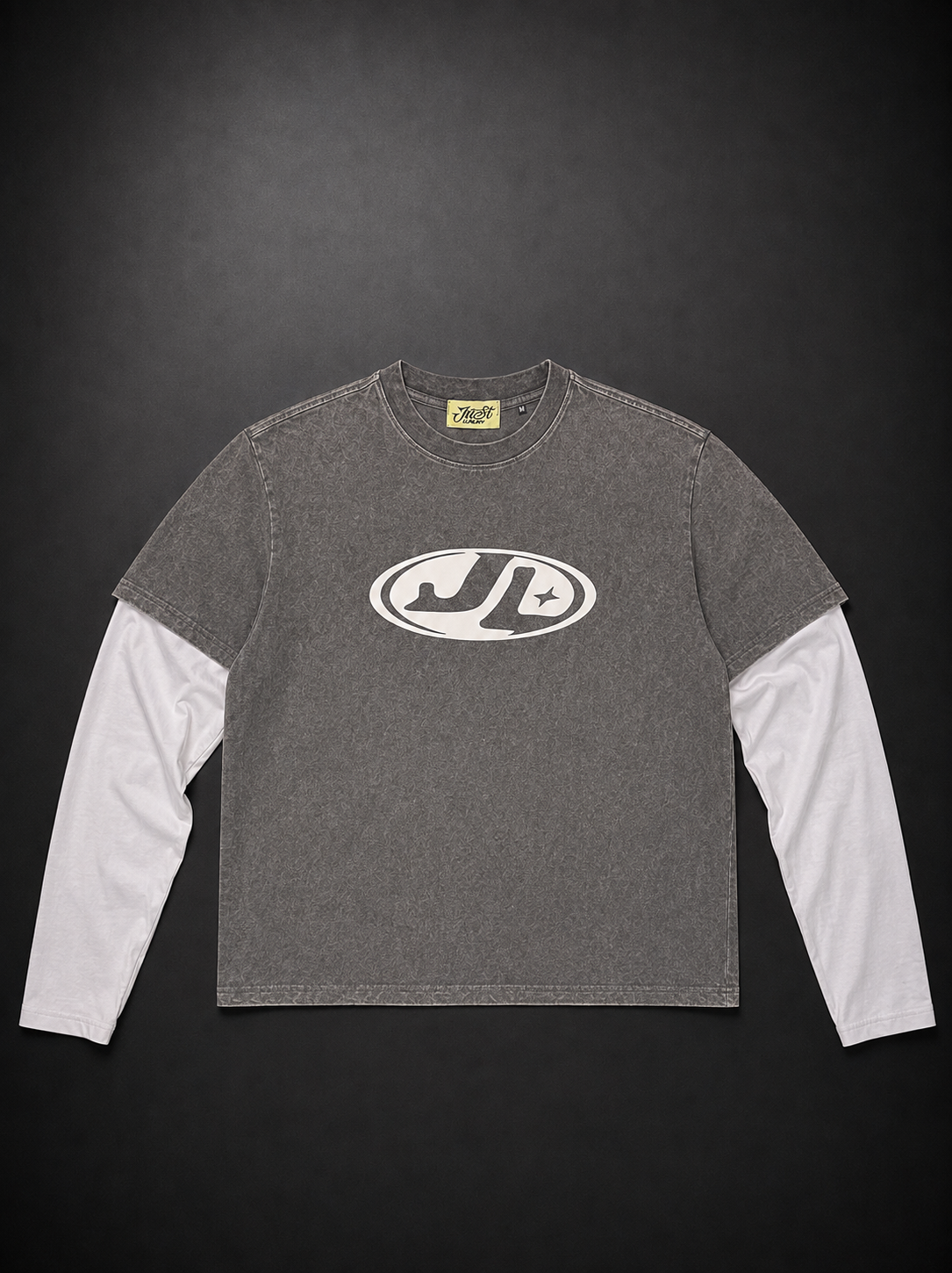 Just Luxury Ash Grey Double Vision Tee